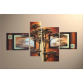 Modern Home Decor African Art Landscape Oil Painting on Canvas (AR-049)